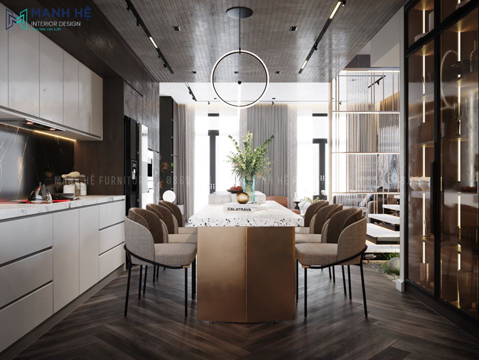 khong gian bep an sang trong noi that manh he