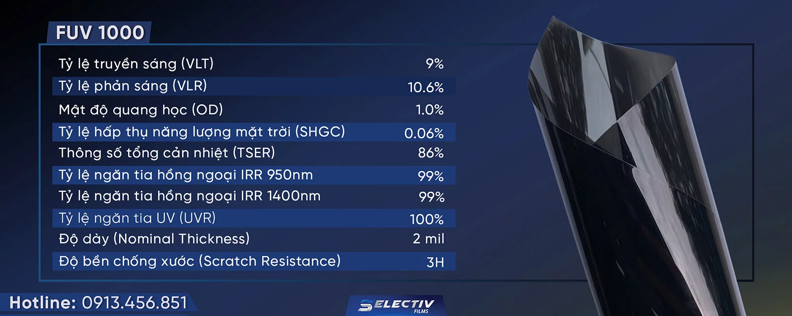 Phim cách nhiệt UV400 C-PLUS FUV 1000 3 fuv1000.jpg